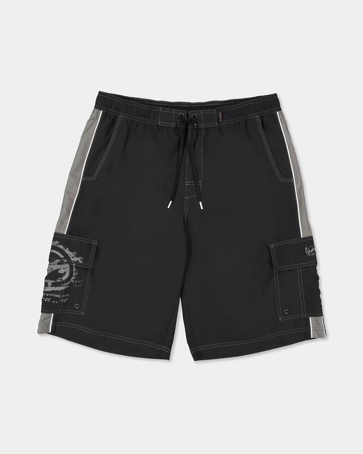 Image of Swimwear. Product name - Billabong Boys 8-16 Throw On 3.0 18" Boardshorts Black/Grey in Black/Grey colour by brand - Billabong