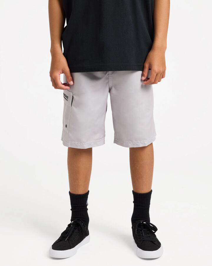 Image of Swimwear. Product name - Billabong Boys 8-16 Throw On 19" Boardshorts Ash in Ash colour by brand - Billabong