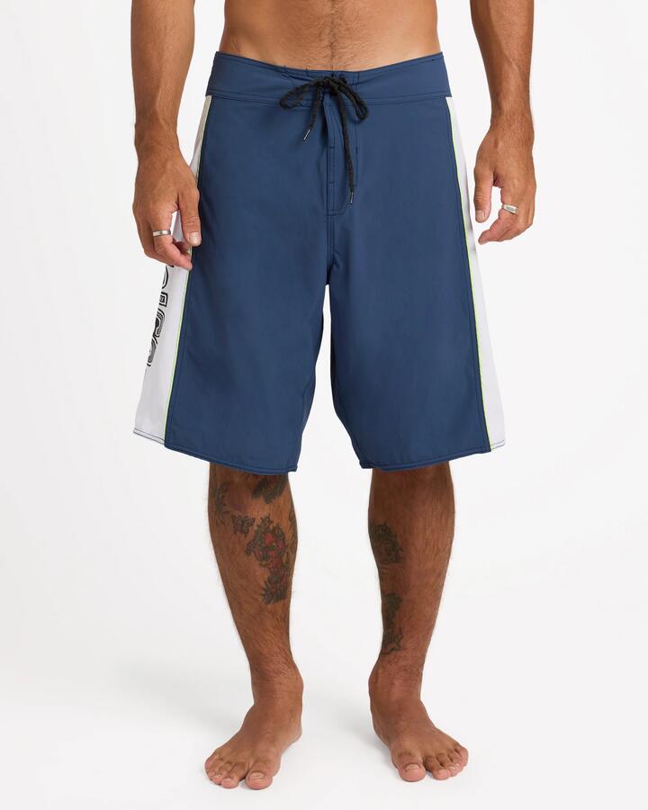 Image of Swimwear. Product name - Volcom Mens Sidelines Lib 21" Boardshorts Light Navy in Light Navy colour by brand - Volcom
