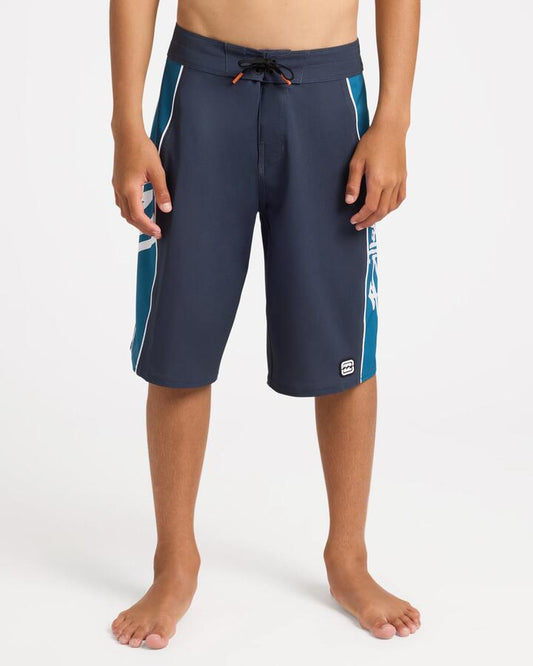 Image of Swimwear. Product name - Billabong Boys 8-16 Dbah 2.0 Pro 19" Boardshorts Aged Indigo in Aged Indigo colour by brand - Billabong