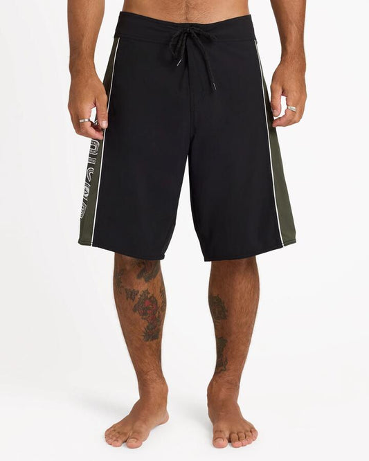 Image of Swimwear. Product name - Volcom Mens Sidelines Lib 21" Boardshorts Black in Black colour by brand - Volcom