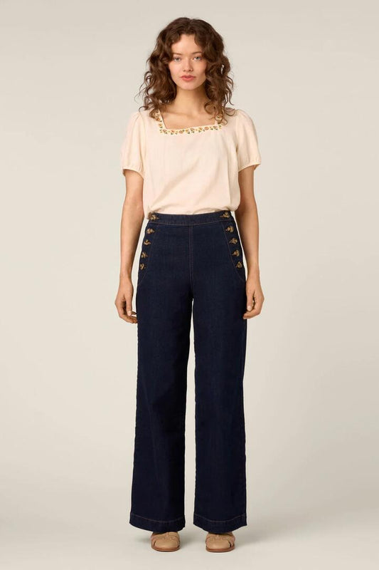 Image of Jeans. Product name - Sailor Girl Classic Denim Jean in Blue Denim colour by brand - Princess Highway
