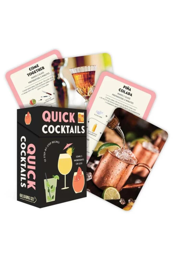 Image of Books. Product name - Quick Cocktails Recipe Cards in colour by brand - Flying Kiwi