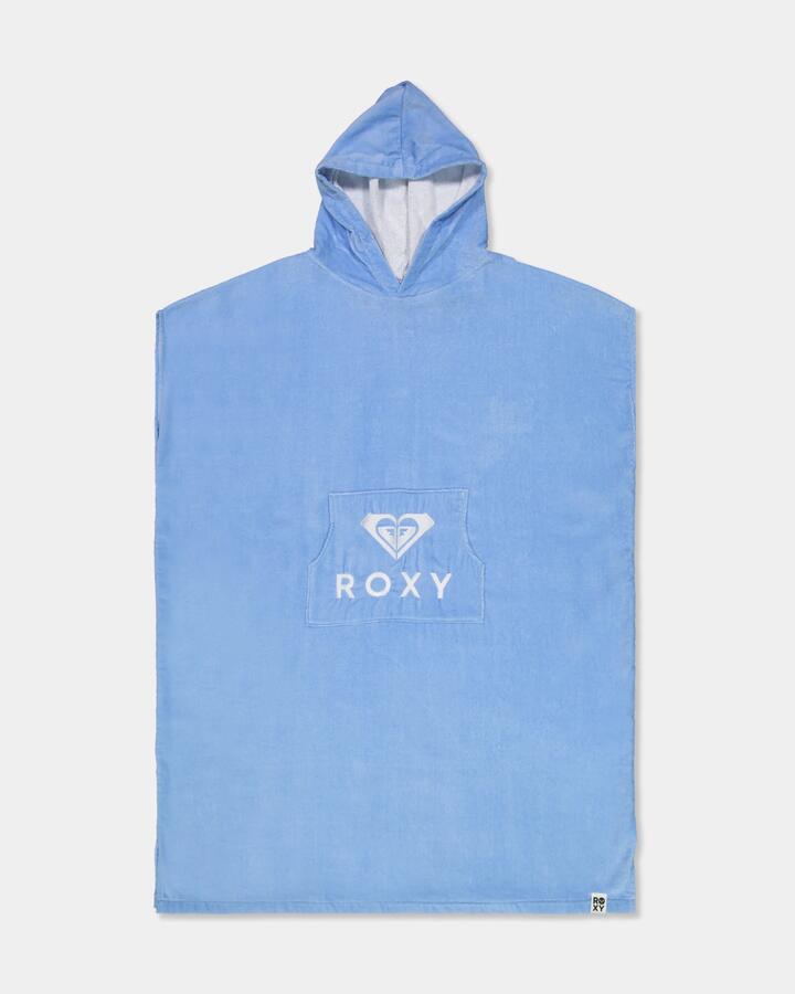 Image of Towels. Product name - Roxy Womens Stay Magical Hooded Towel Placid Blue in Placid Blue colour by brand - Roxy
