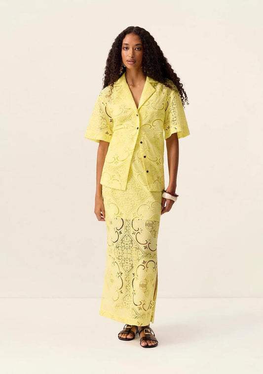 Image of Shirts. Productname: Lotus Shirt in Canary colour by brand - MOS The Label