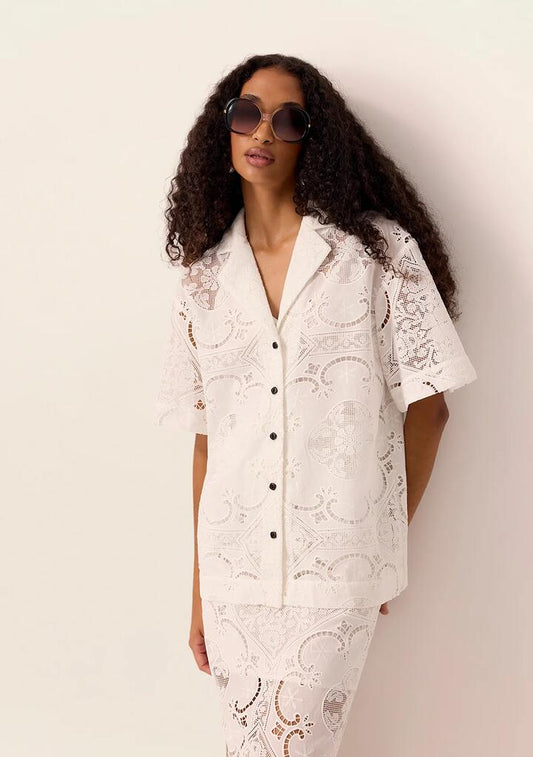 Image of Shirts. Productname: Lotus Shirt in Off White colour by brand - MOS The Label