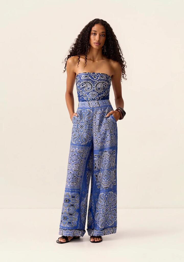 Image of a model wearing Pants. Productname: Zadie Pants in Print colour by brand - MOS The Label