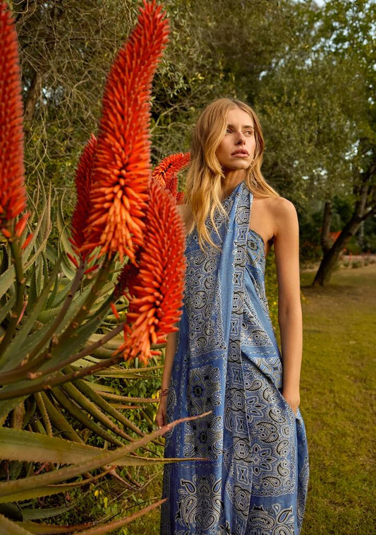 Image of Scarves & Shawls. Productname: Zadie Wrap Top in Print colour by brand - MOS The Label