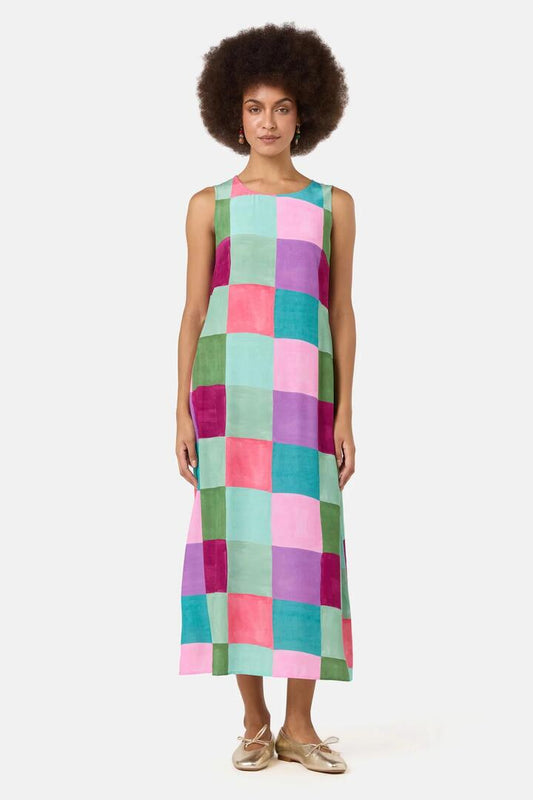 Image of Dresses. Product name - Sunspill Check Party Dress in Print colour by brand - Gorman