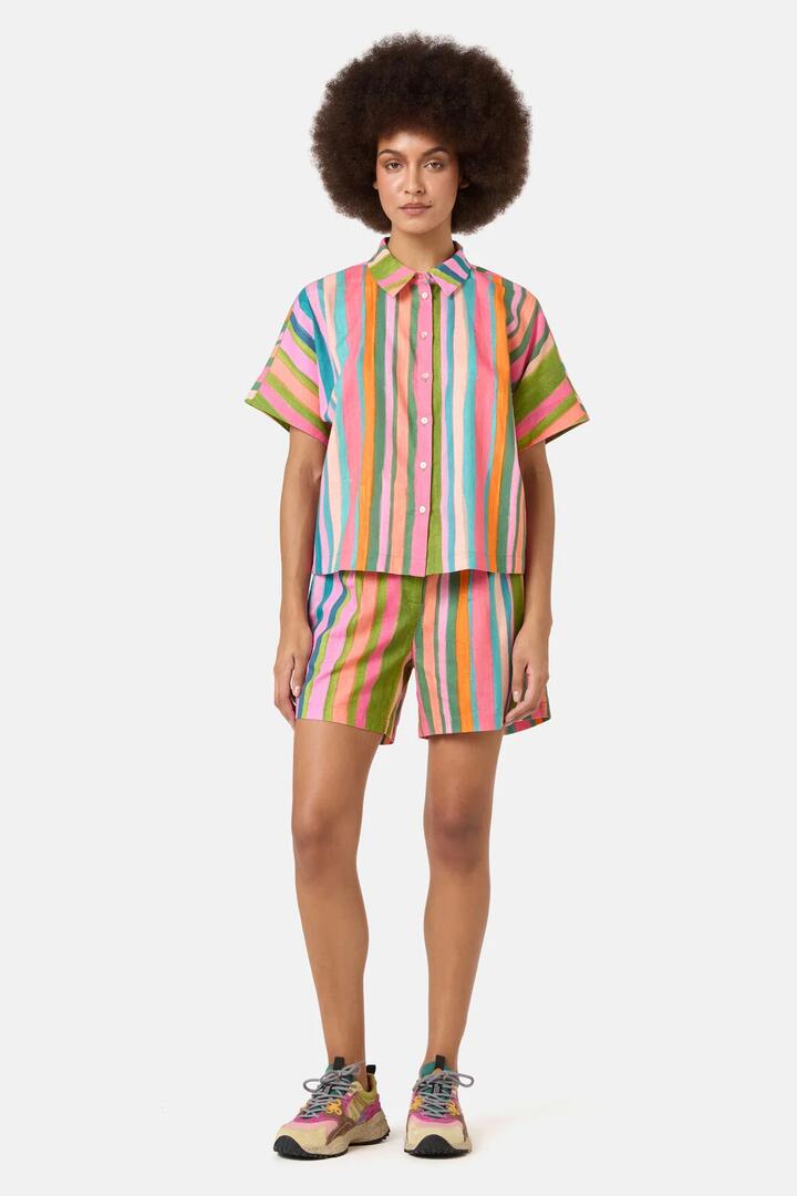 Image of Shirts. Product name - Stripes Print Shirt in Print colour by brand - Gorman