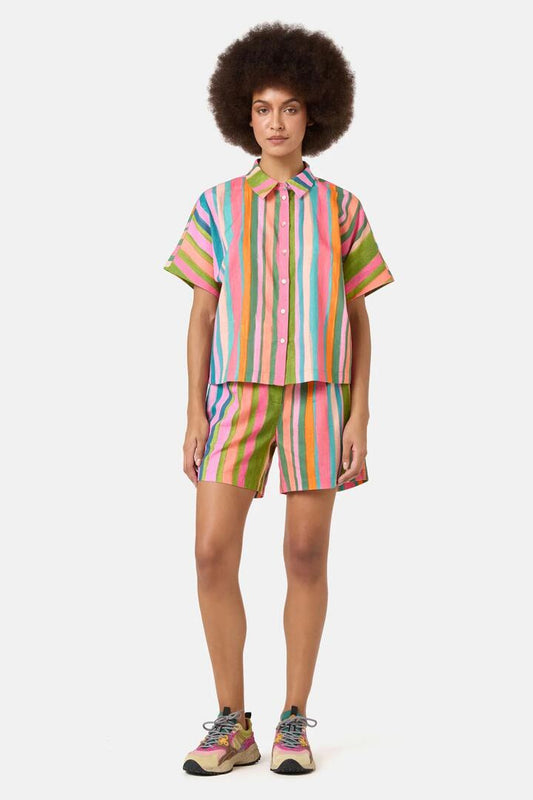 Image of Shirts. Product name - Stripes Print Shirt in Print colour by brand - Gorman