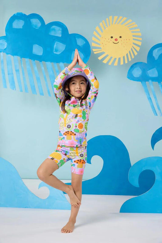 Image of Swimwear. Product name - Wood End Kids Swim Shorts in Lilac colour by brand - Gorman