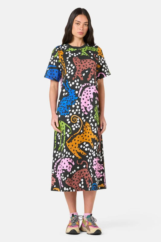 Image of Dresses. Product name - Right Meow Tee Dress in Print colour by brand - Gorman