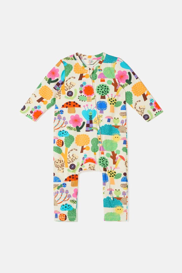 Image of Bodysuits. Product name - Woodend Baby Onesie in Cream colour by brand - Gorman