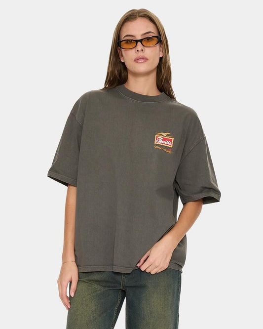 Image of T-Shirts. Product name - Thrills Make Em Tough Oversized Tee Acbk Merch Black in Merch Black colour by brand - Thrills