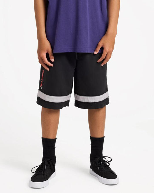 Image of Swimwear. Product name - Billabong Boys 8-16 Throw On 2.0 19" Boardshorts Off Black in Off Black colour by brand - Billabong