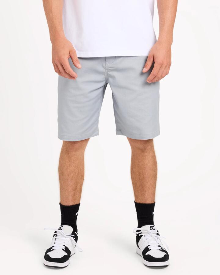 Image of a model wearing Shorts. Product name - Quiksilver Mens Union Regular 20" Walkshorts Sleet in Sleet colour by brand - Quiksilver