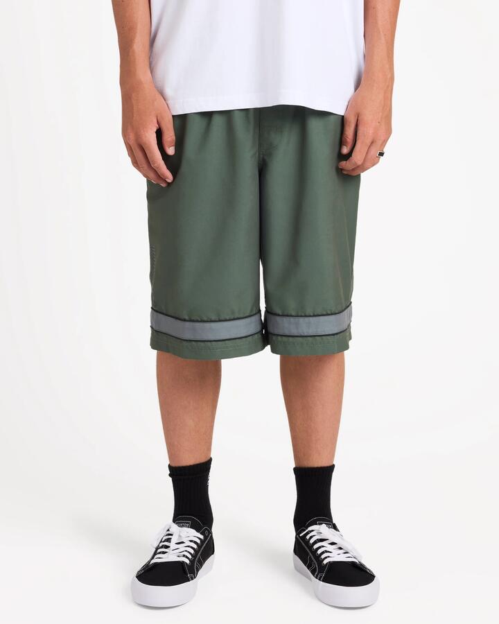 Image of Swimwear. Product name - Billabong Mens Throw On 2.0 22" Boardshorts Dirty Olive in Dirty Olive colour by brand - Billabong