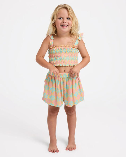 Image of Blouses. Product name - Billabong Girls 2-7 Sun Petals Camisole Top Sunbeam in Sunbeam colour by brand - Billabong