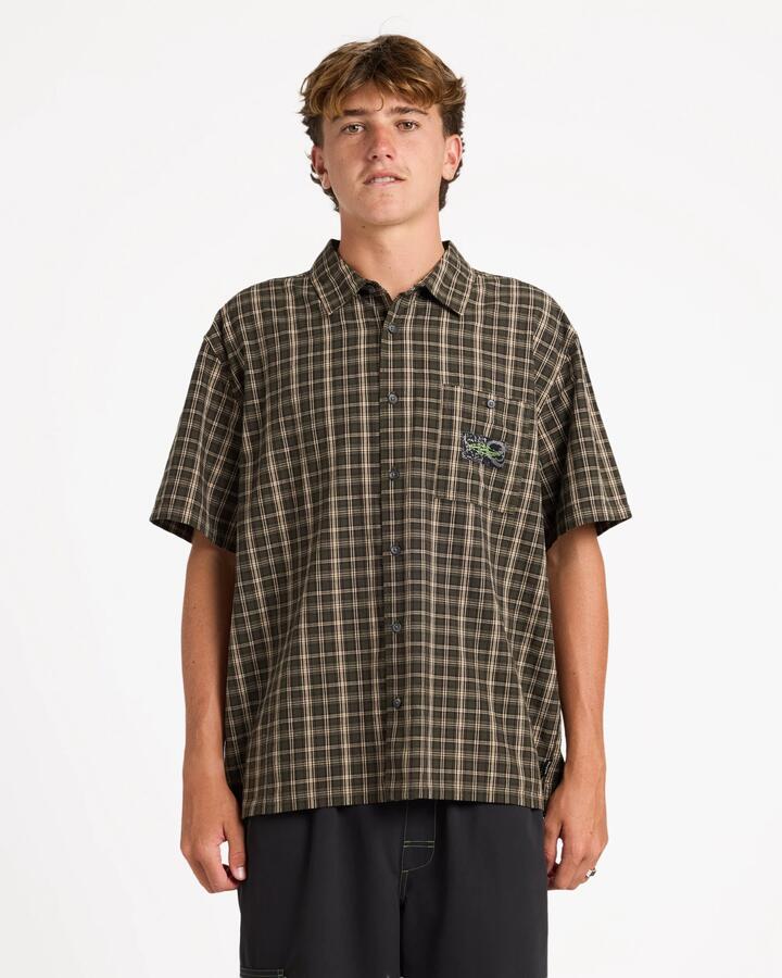 Image of Shirts. Product name - Billabong Mens Immortal Mogul Shirt Forest in Forest colour by brand - Billabong