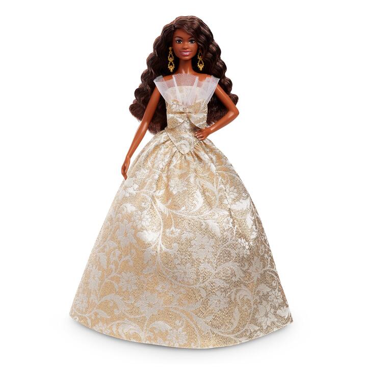 Image of Dolls. Product name - 2025 Holiday Barbie Doll 4 in colour by brand - Barbie