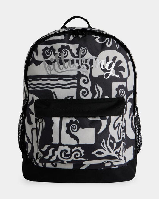 Image of Bags. Product name - Billabong Womens Soul Dream Tiki 25 L Backpack Black Pebble in Black Pebble colour by brand - Billabong