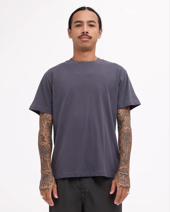 Image of T-Shirts. Product name - RVCA Mens Rvca Standard T-Shirt Garage Blue in Garage Blue colour by brand - RVCA
