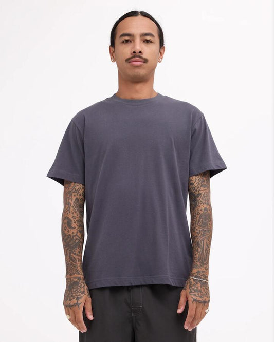 Image of T-Shirts. Product name - RVCA Mens Rvca Standard T-Shirt Garage Blue in Garage Blue colour by brand - RVCA