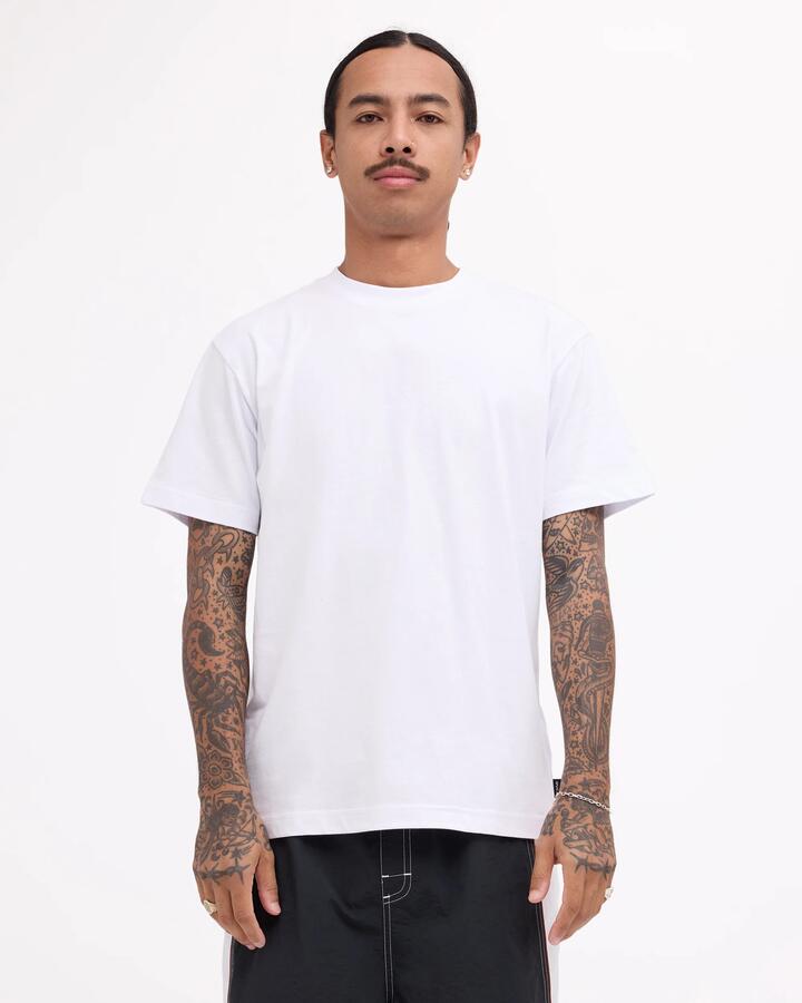 Image of T-Shirts. Product name - RVCA Mens Rvca Standard T-Shirt White in White colour by brand - RVCA