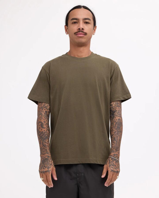 Image of T-Shirts. Product name - RVCA Mens Rvca Standard T-Shirt Fatigue in Fatigue colour by brand - RVCA