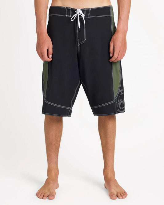 Image of Swimwear. Product name - Billabong Mens Spec 73 Systems Pro 23" Boardshorts Black in Black colour by brand - Billabong
