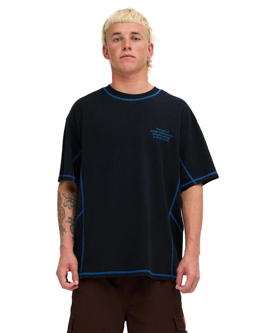 Image of T-Shirts. Product name - Quiksilver Mens Stab T-Shirt Black in Black colour by brand - Quiksilver