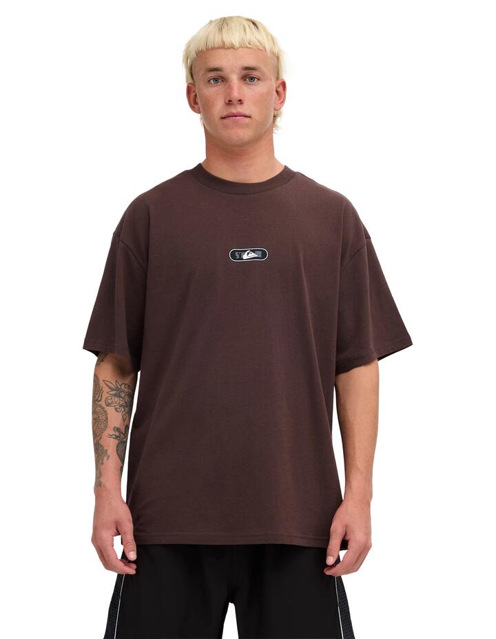 Image of T-Shirts. Product name - Quiksilver Mens Stab Logo T-Shirt Coffee Bean in Coffee Bean colour by brand - Quiksilver
