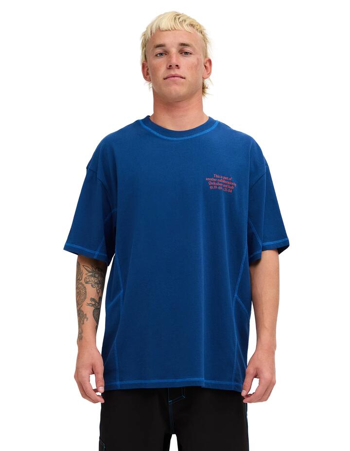 Image of T-Shirts. Product name - Quiksilver Mens Stab T-Shirt Estate Blue in Estate Blue colour by brand - Quiksilver