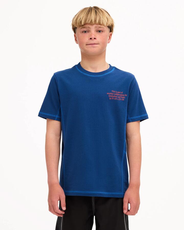 Image of T-Shirts. Product name - Quiksilver Boys 8-16 Stab T-Shirt Estate Blue in Estate Blue colour by brand - Quiksilver