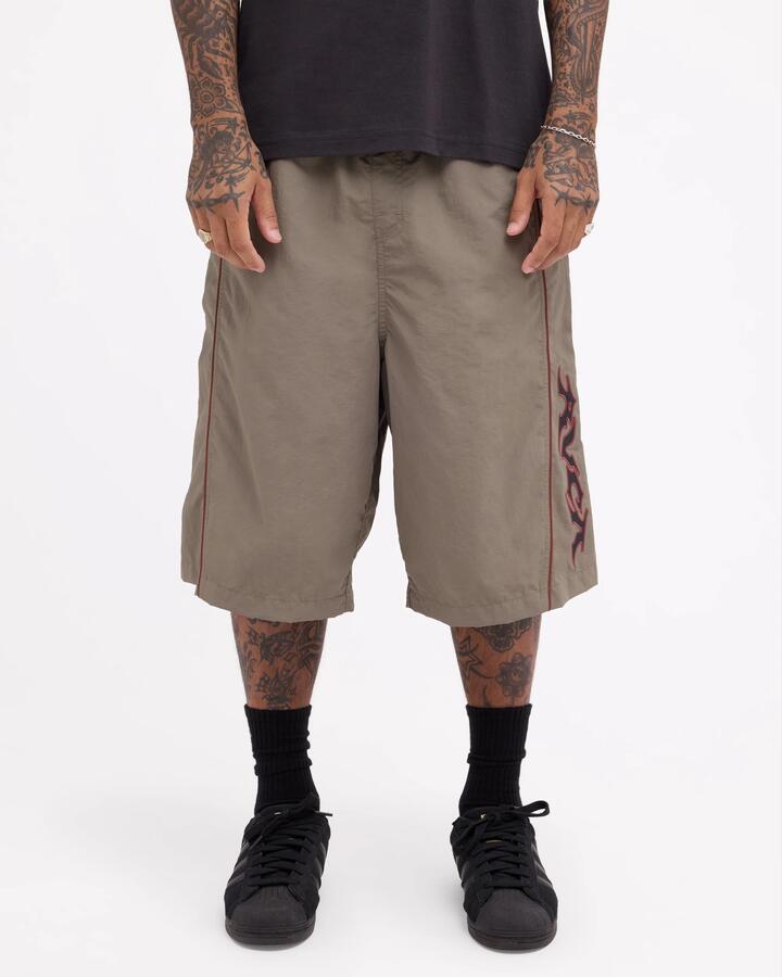 Image of Swimwear. Product name - RVCA Mens Momentum 24" Boardshorts Mushroom in Mushroom colour by brand - RVCA