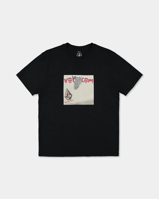 Image of T-Shirts. Product name - Volcom Boys 8-16 Wright Or Wrong T-Shirt Black in Black colour by brand - Volcom