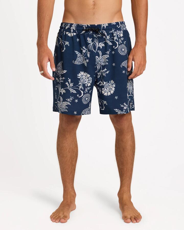 Image of Swimwear. Product name - Billabong Mens Sundays Layback 18" Boardshorts Dark Denim in Dark Denim colour by brand - Billabong