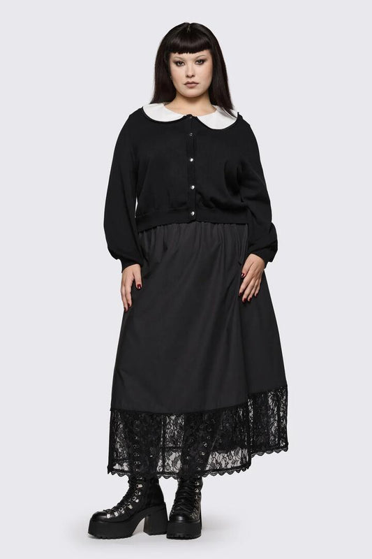 Image of Cardigans. Product name - Curve Hot Issue Cardigan in Black colour by brand - Black Friday