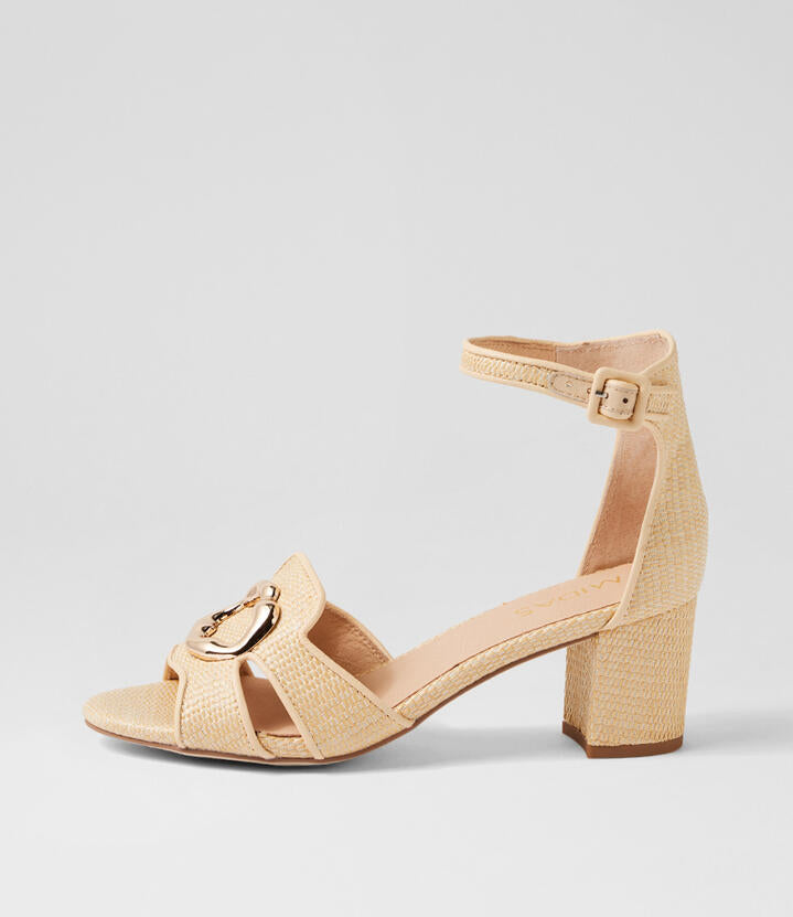 Image of Sandals. Product name - Genteel Natural Woven Sandals in Natural colour by brand - MIDAS