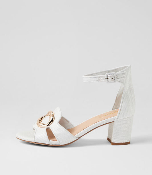 Image of Sandals. Product name - Genteel White Woven Sandals in White colour by brand - MIDAS