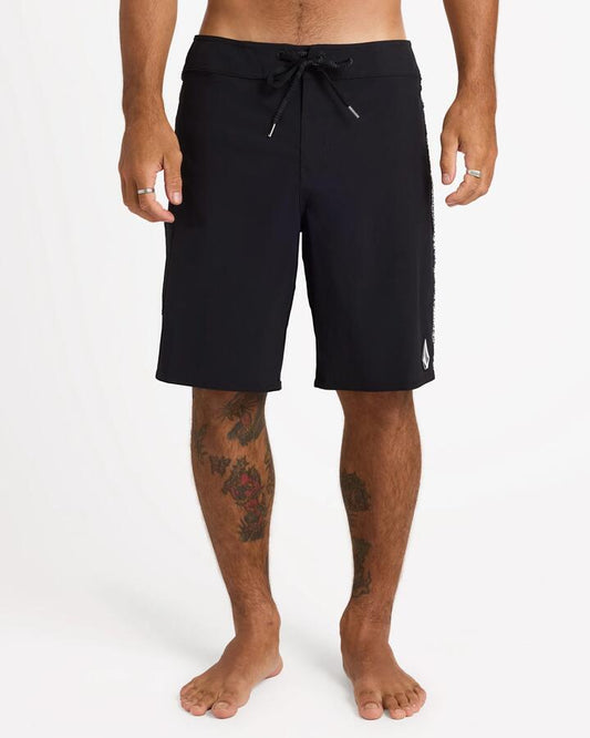 Image of Swimwear. Product name - Volcom Mens Command Liberator 20" Boardshorts Black in Black colour by brand - Volcom
