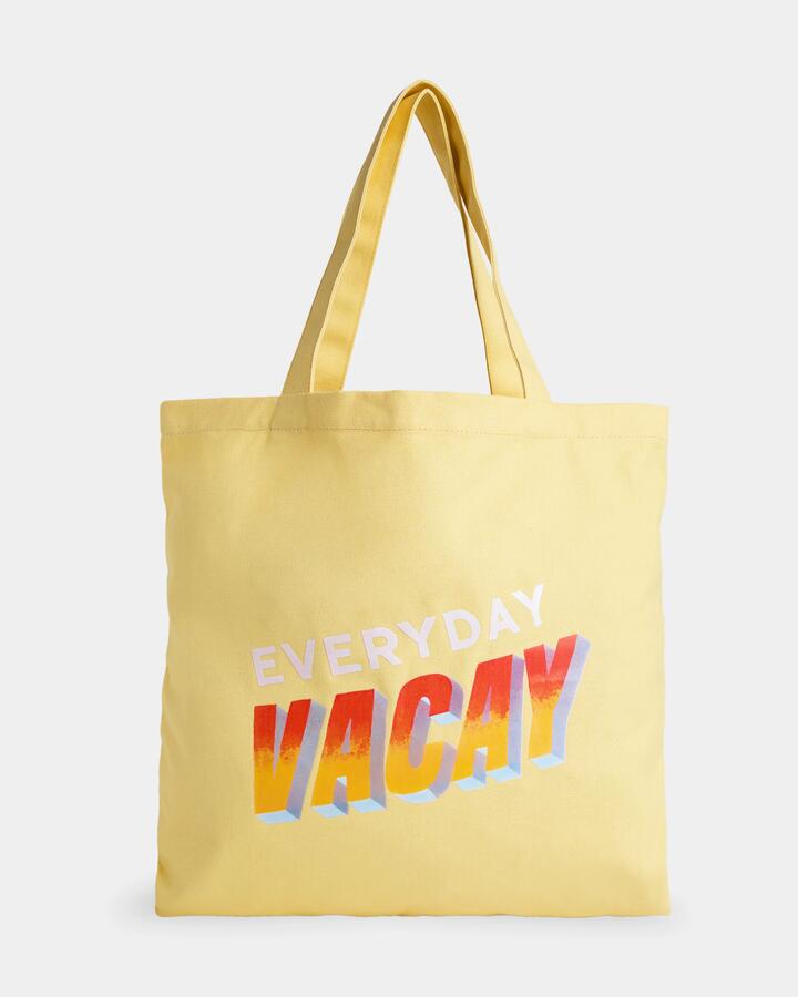Image of Bags. Product name - Roxy Womens Vibing Tote Bag Lemon Drop in Lemon Drop colour by brand - Roxy