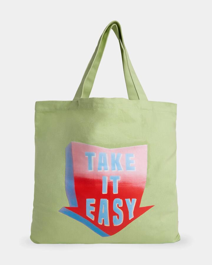 Image of Bags. Product name - Roxy Womens Vibing Tote Bag Lime in Lime colour by brand - Roxy