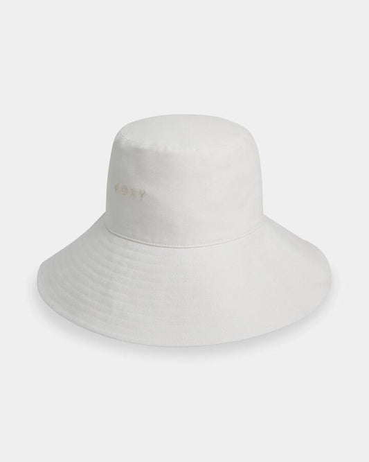 Image of Hats. Product name - Roxy Womens Love Always Bucket Hat Cloud Dancer in Cloud Dancer colour by brand - Roxy