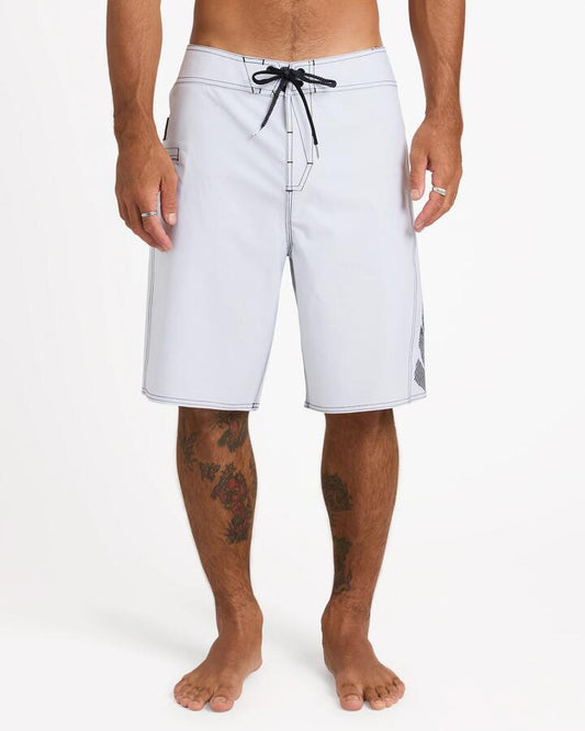 Image of Swimwear. Product name - Volcom Mens Reaper Stone Mod 21" Boardshorts White in White colour by brand - Volcom