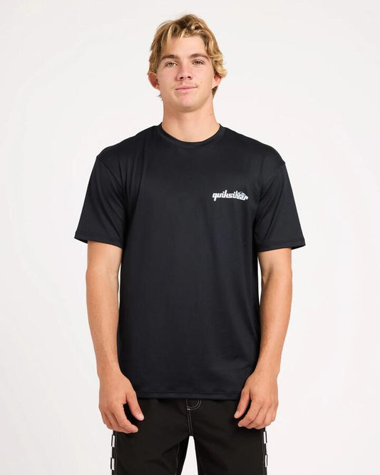 Image of Shirts. Product name - Quiksilver Mens Alpha Surf Shirt Black in Black colour by brand - Quiksilver