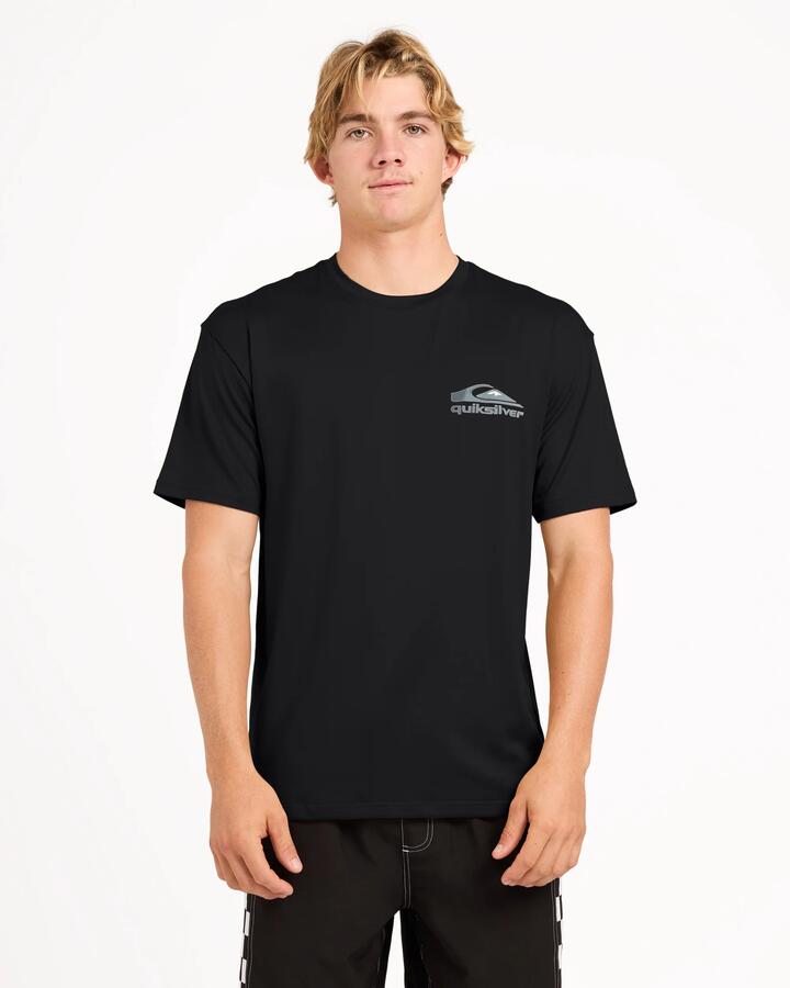 Image of Shirts. Product name - Quiksilver Mens Core Surf Surf Shirt Black in Black colour by brand - Quiksilver