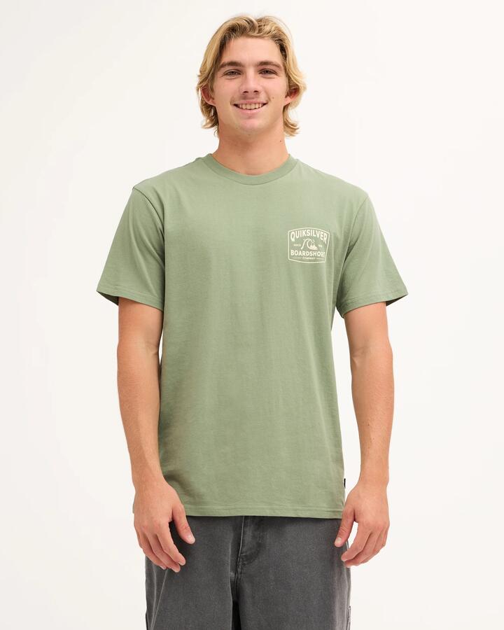 Image of T-Shirts. Product name - Quiksilver Mens Og Boxed T-Shirt Sea Spray in Sea Spray colour by brand - Quiksilver