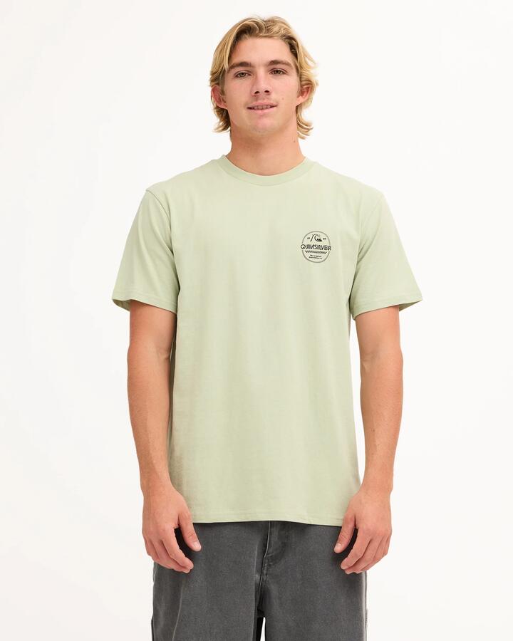 Image of T-Shirts. Product name - Quiksilver Mens Og Oval T-Shirt Desert Sage in Desert Sage colour by brand - Quiksilver